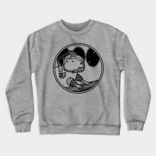 Sci Fi Space Astronaut Capybara in Spaceship Crewneck Sweatshirt